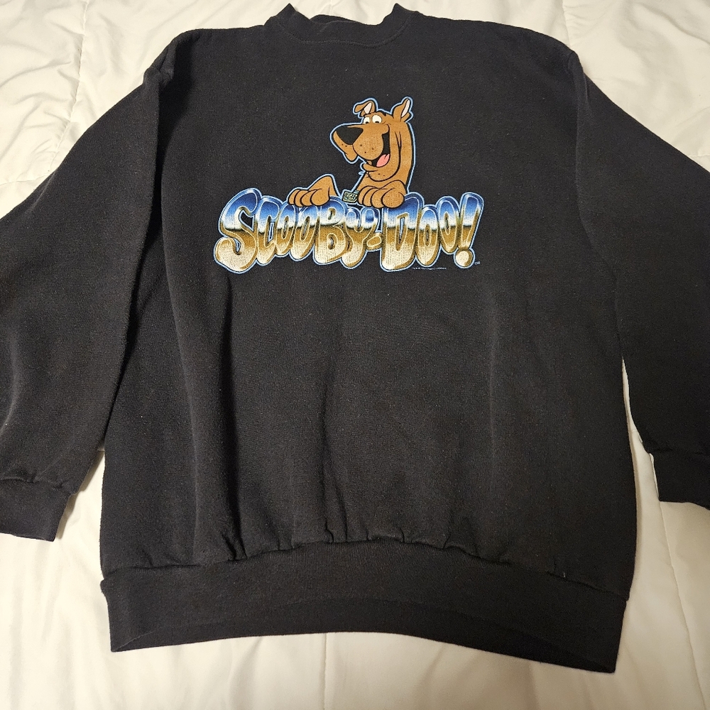 Rare Vintage Scooby Doo 1987 Crewneck Sweatshirt 80s Hanna-Barbera TV Show Black